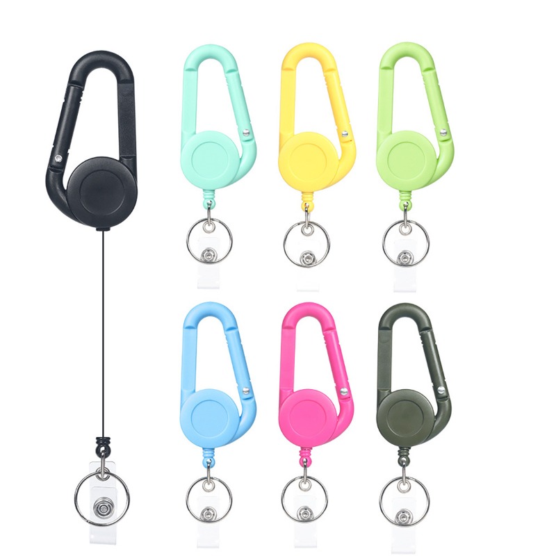 Chain Lock Combination - Niedlicher Einziehbarer Ausweishalter Charm Pastellfarben Sortierte
