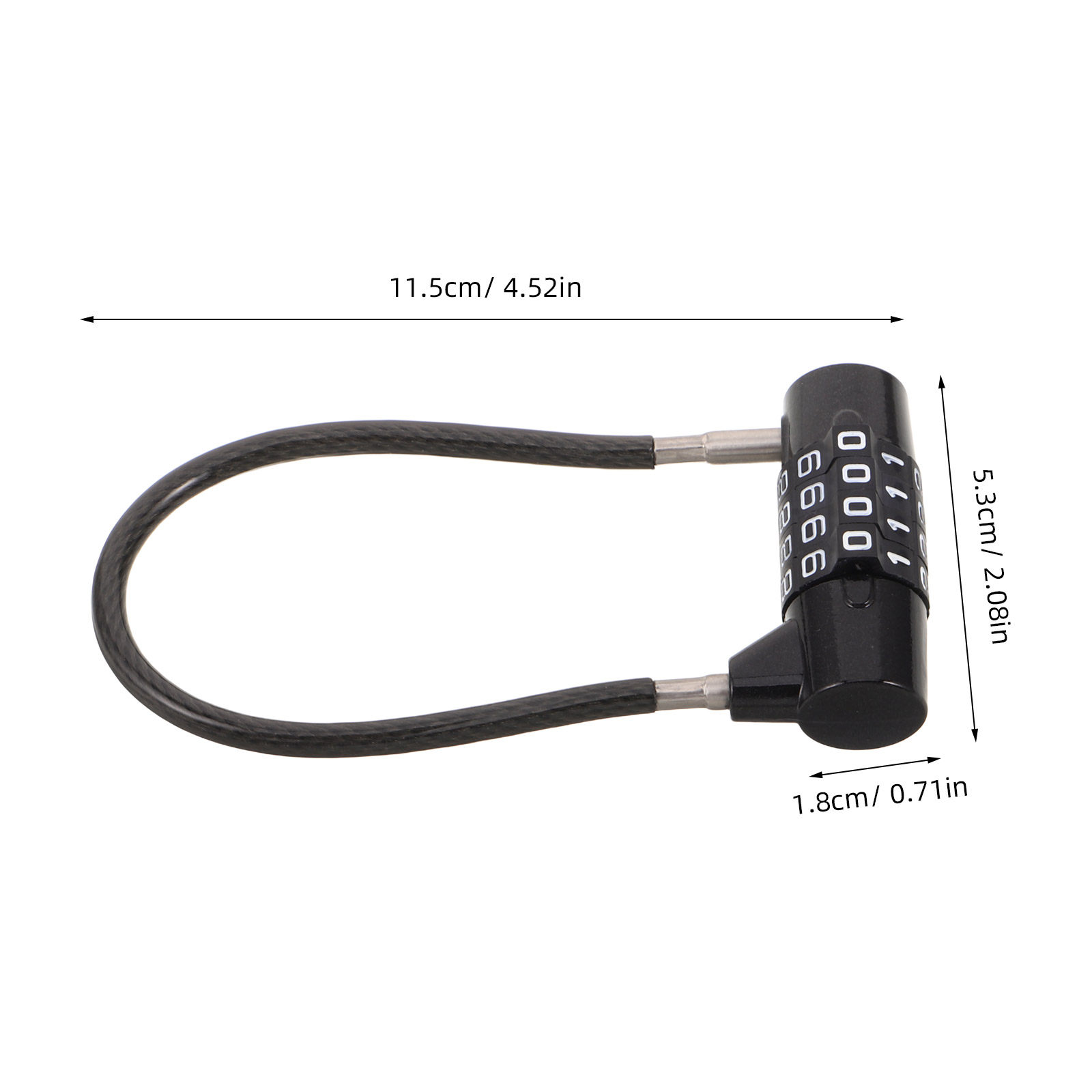 Flexibles 4-stelliges Kabelsch – Cable Lock Flexible Bewertung und Preis