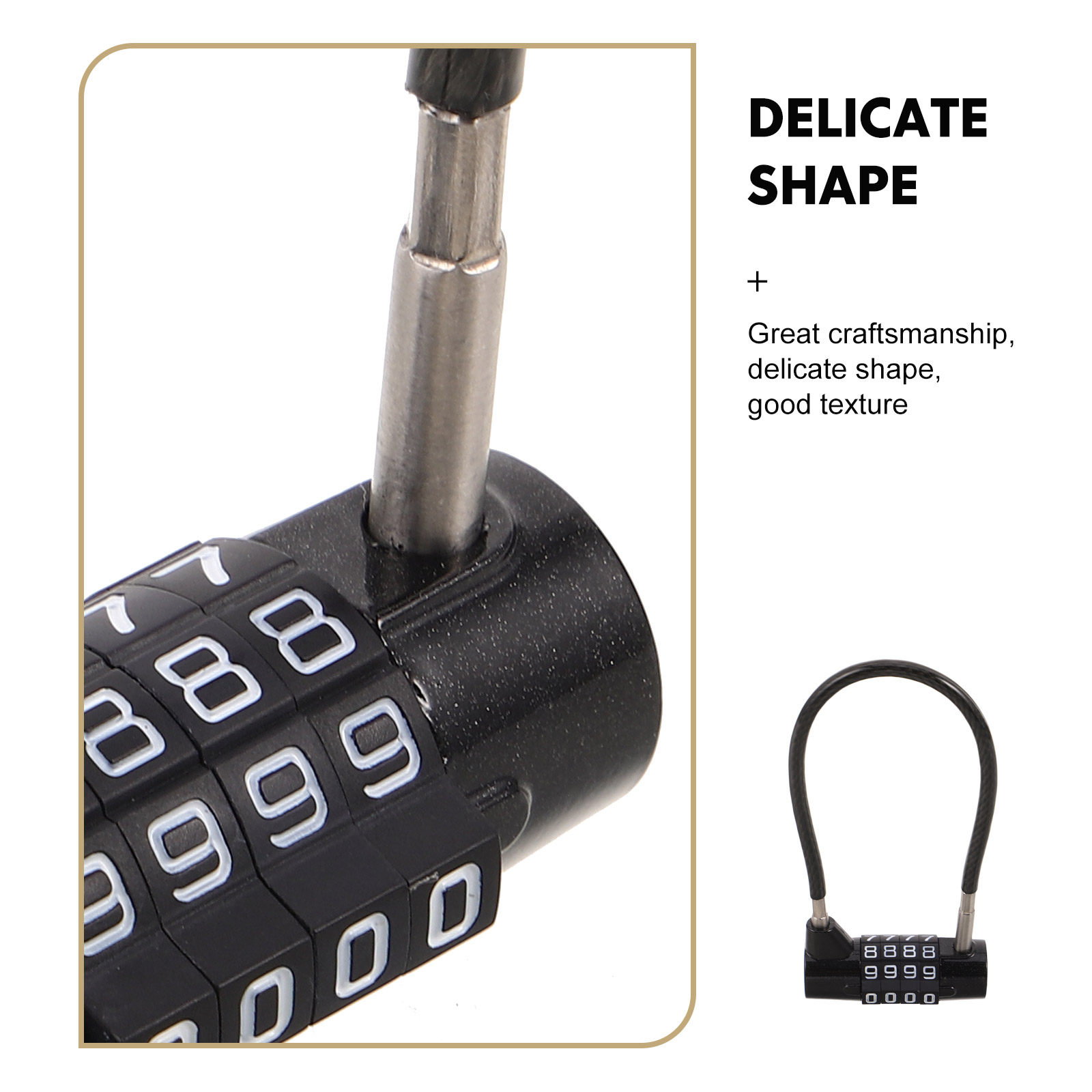 Flexibles 4-stelliges Kabelsch – Cable Lock Flexible Bewertung und Preis